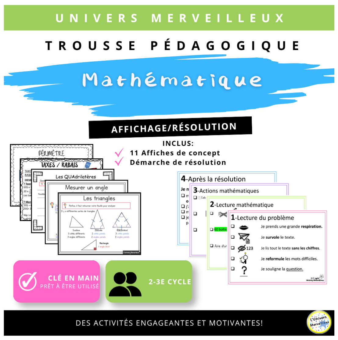 2e et 3e cycle du primaire-Trousse pédagogique «Affichage-résolution de problème»