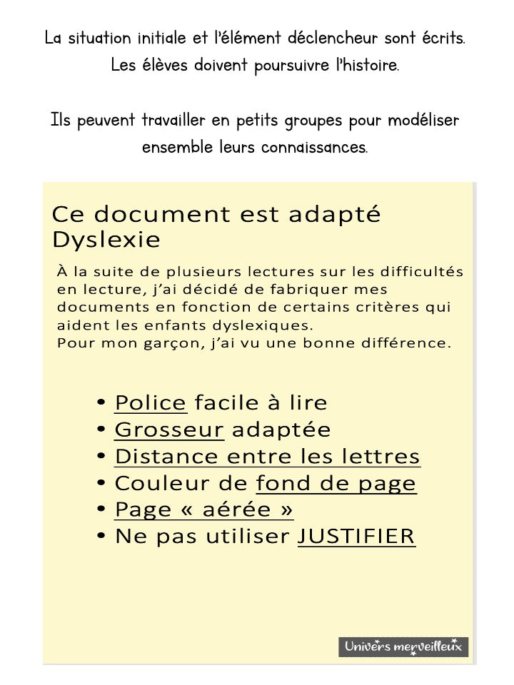 Nouveau! Ensemble: 5 histoires à compléter 2e et 3e cycle du primaire et secondaire (Récit en 5 temps)