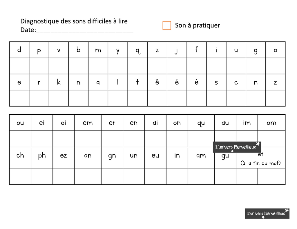 Diagnostique sons difficiles -au primaire